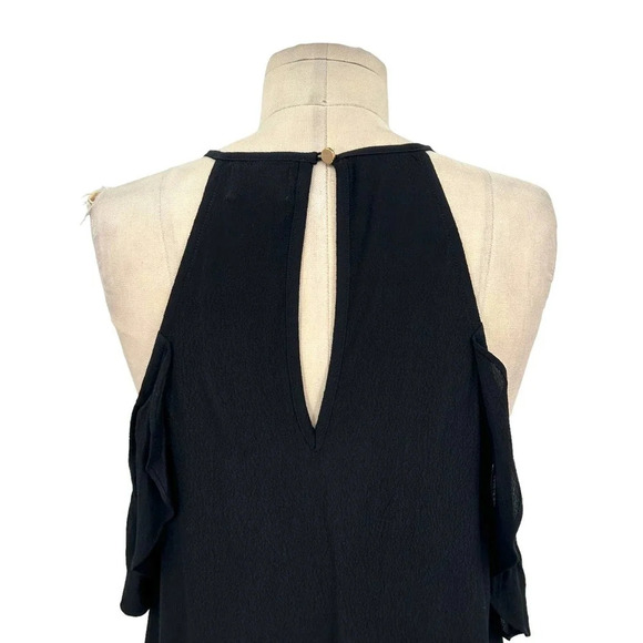 SUBOO Valley Frill‎ Cold-Shoulder Coverup Dress in Black Size US 4 - Picture 8 of 11